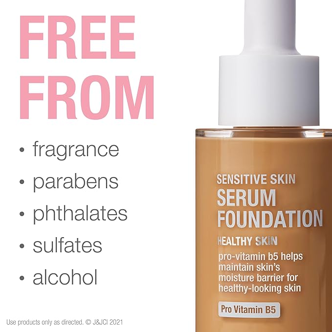 Neutrogena Healthy Skin Sensitive Skin Serum Foundation with Medium/Deep 01, 1 oz