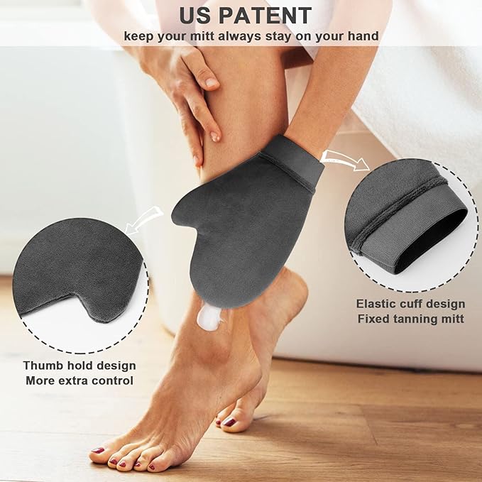 Self Tanning Mitt Applicator - Tanning Mitts Self Tanner Mitt Applicator, Tanning Glove for Self Tan Mit Self Tan Mitt Applicator, Patented Self Tanner Mit Self Tanner Glove Sunless Tanner Mitt