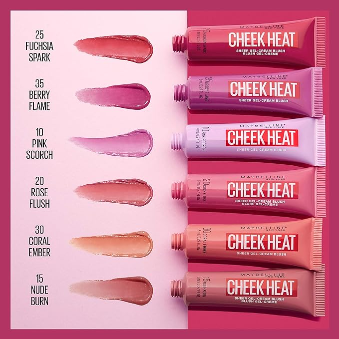 Maybelline Cheek Heat Gel-Cream Blush Makeup, lightweight, Breathable 1 Count