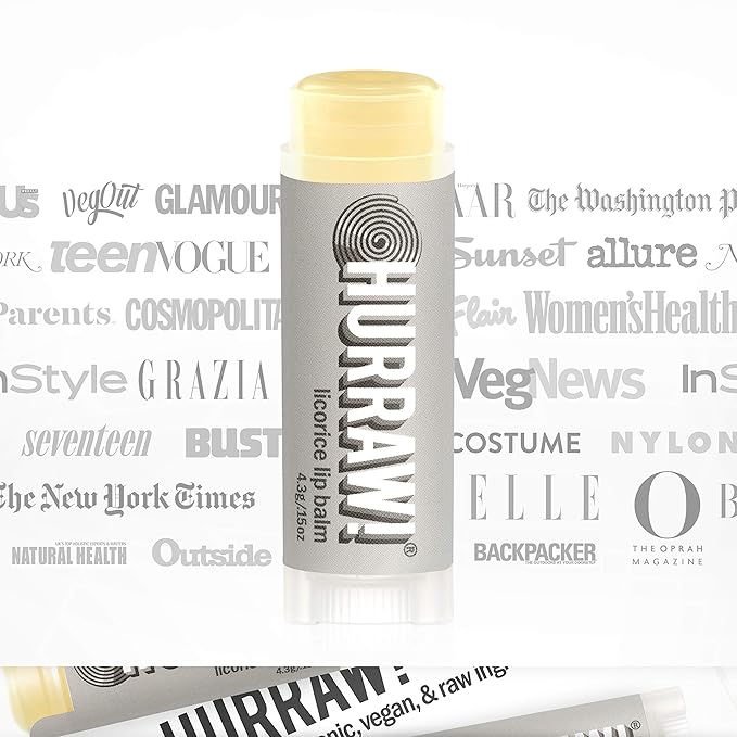 Hurraw! Licorice Lip Balm, 2 Pack: Palm