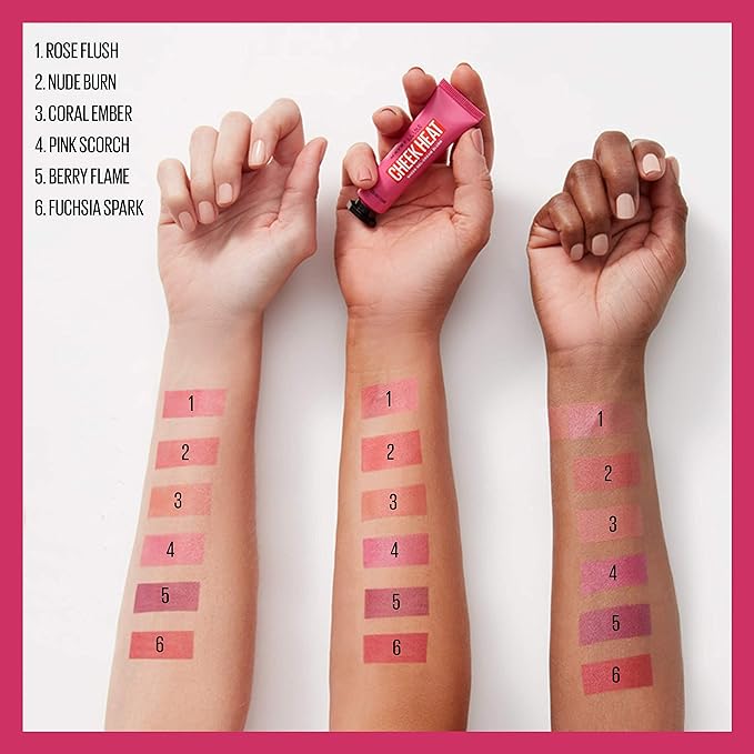 Maybelline Cheek Heat Gel-Cream Blush Makeup, lightweight, Breathable 1 Count