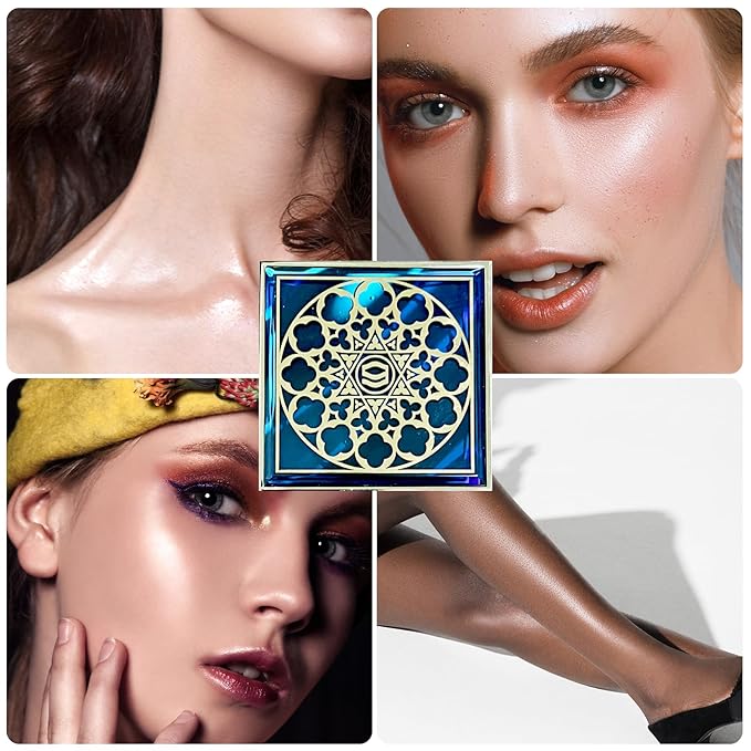 Face Highlighters Exquisite 3D Texture Luminizers Palette, Shiny