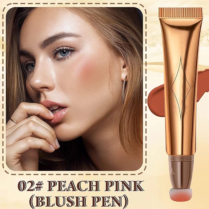 Liquid Contour Beauty Wand,Stick with Cushion Applicator,Cream Contour,Long Blush Stick