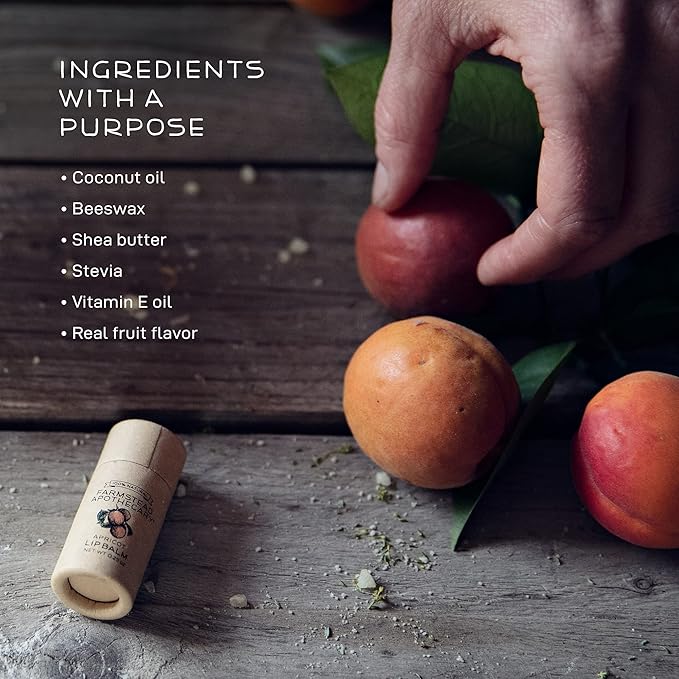 Farmstead Apothecary, Lip Balm Apricot, 0.25