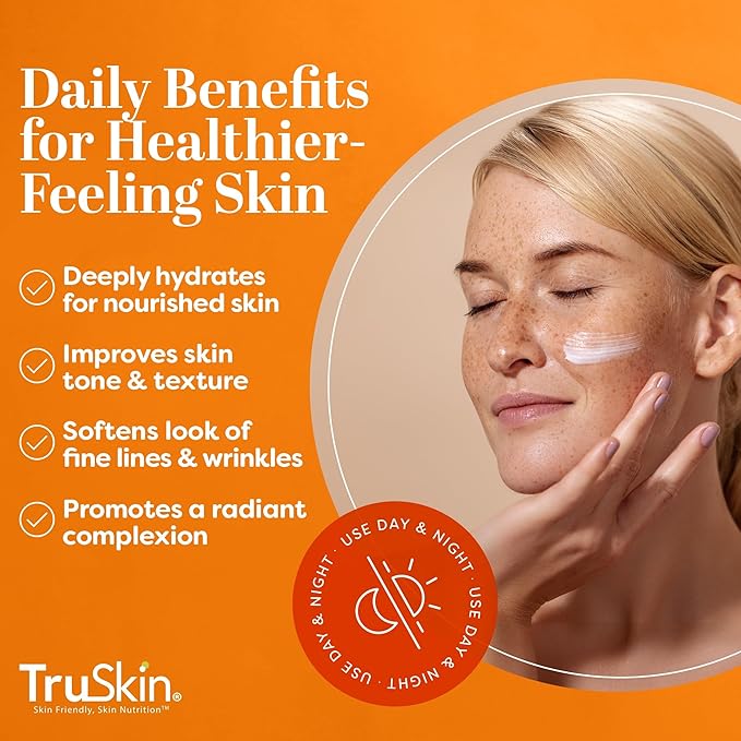 TruSkin Vitamin C Cream for Face – Brightening Moisturizer, Anti Aging, Hydrating, Skin Wrinkle Cream – Vitamin B5, Vitamin E, Jojoba Oil, Aloe Vera & Green Tea, 2 Fl Oz
