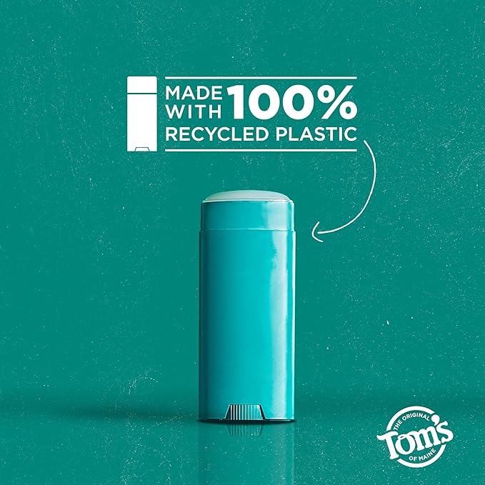 Tom's of Maine North Woods Aluminum Free Natural Deodorant For Women & Men | Goes on Clear | Odor & Wetness Protection | Naturally Derived and Moisture-Locking Ingredients | 3.25 oz (2 Pack)