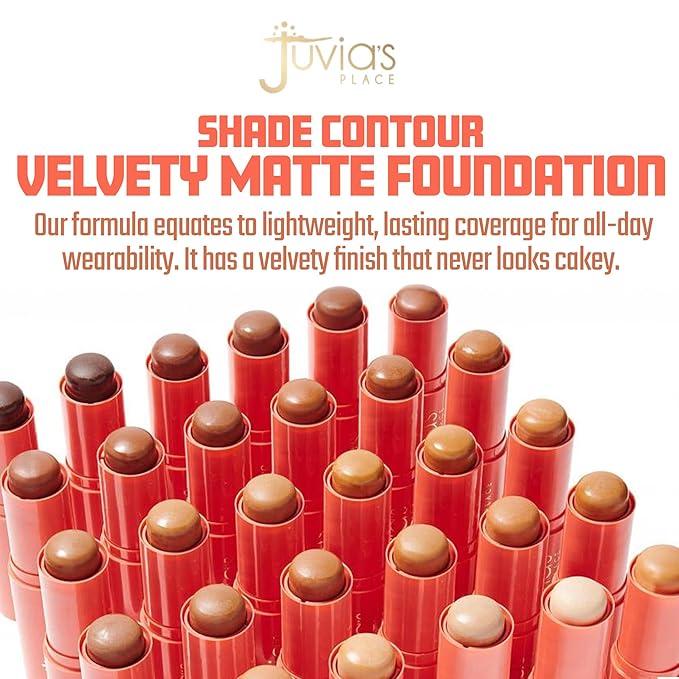Juvia's Place Shade Stick Foundation, Concealer, Contour, Belize, Undertone, . 34 oz