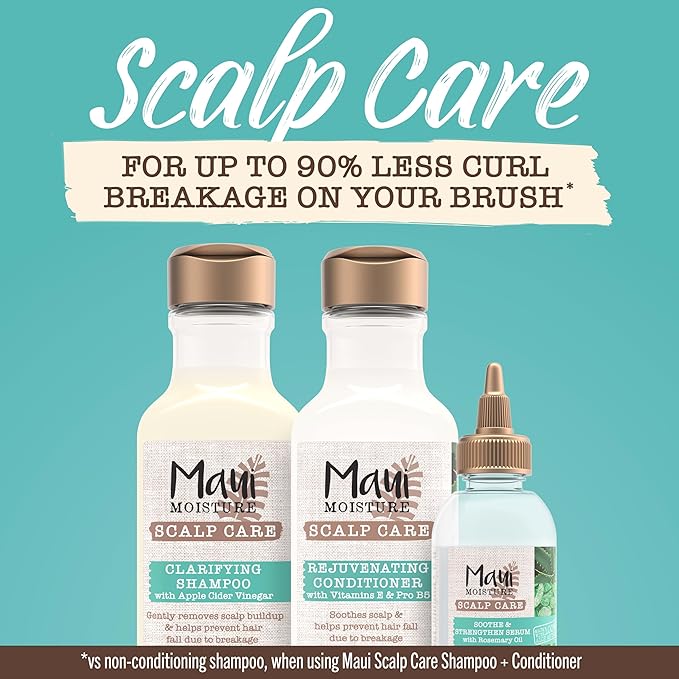Maui Moisture Scalp Care Rejuvenating Conditioner, Soothing Curly Hair Conditioner with Vitamin E, Pro-Vitamin B5 & Aloe Vera, Silicone-Free, 13 fl. oz