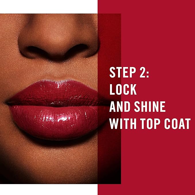 Rimmel London Provocalips 16hr Kiss-Proof Lip Color - Two-Step Liquid Lipstick to Lock in Color and Shine - 420 Berry Seductive, .14 fl.oz.