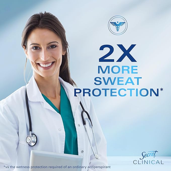 Secret Clinical Strength Dry Spray Antiperspirant Deodorant for Women, 3X Stress Protection, 72hr Sweat & Odor Protection, PH Balancing Minerals, Light & Fresh Scent, 3.8 oz
