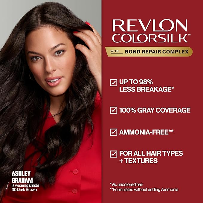 Revlon ColorSilk with Bond Repair Complex, Blonde Permanent Hair Color, 100% Gray Coverage, Ammonia Free Hair Dye, Vegan Keratin, 61 Dark Blonde (Pack of 3)