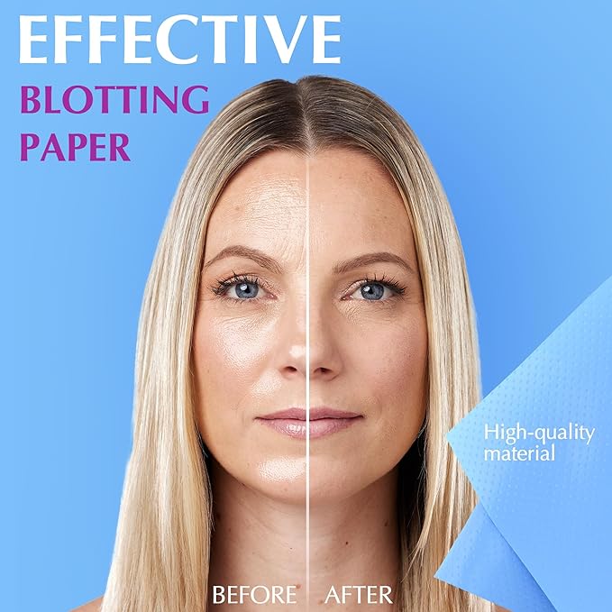 Premium Oil Absorbing Sheets for Face - 6 Oily Skin