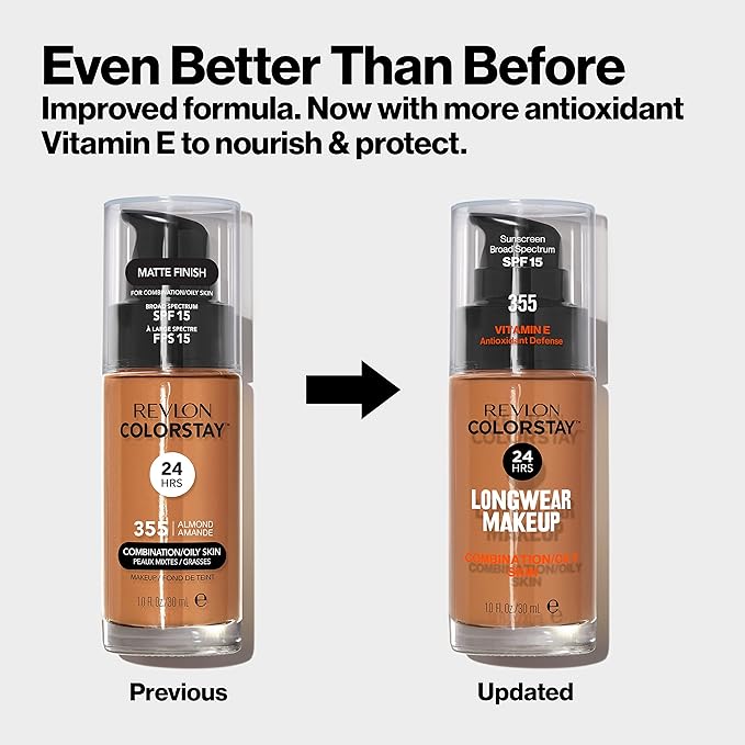 Revlon Liquid Foundation, ColorStay Face Makeup for Combination Golden (310), 1.0 Oz