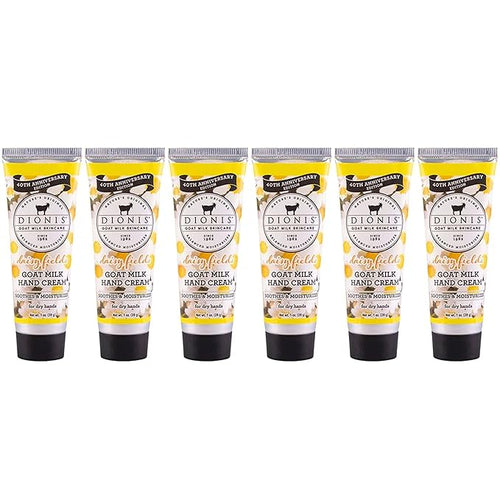 Dionis - Goat Milk Skincare Scented Hand Cream (1 oz) Set of 6, Moisturizing Lotion for Dry Skin, Good for Sensitive Skin, Cruelty-free and Paraben-free (Daisy Fields)
