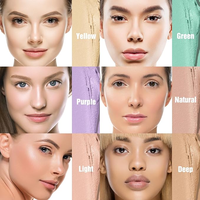 Contour Stick Corrects Skin Tone Bronzer Waterproof Sweat Concealer Purple