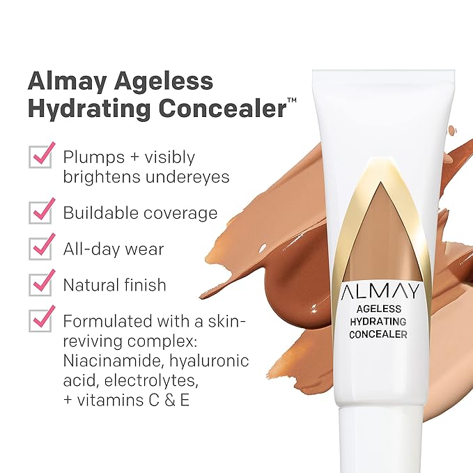 Almay Anti-Aging Concealer, Face Makeup with Hyaluronic Acid, Fl Oz