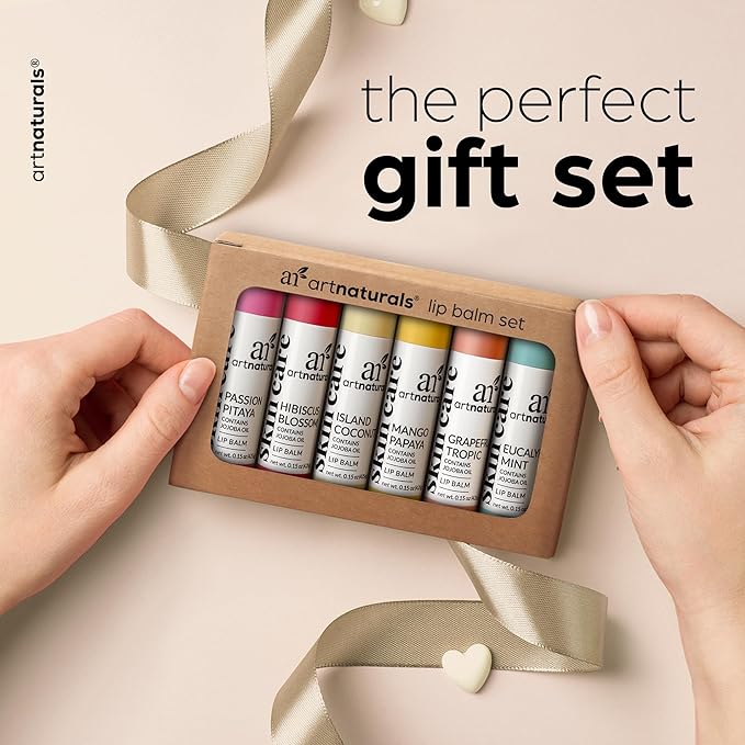 ArtNaturals Organic Beeswax Lip Balm Gift Oils