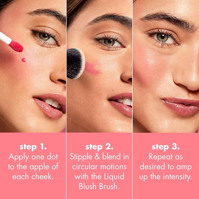 e.l.f. Camo Liquid Blush, Long-lasting Liquid Blush For Hot Pink