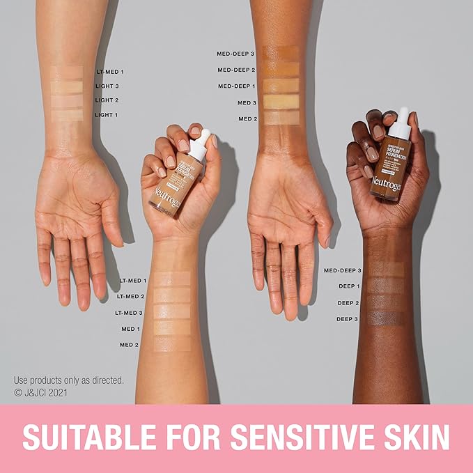Neutrogena Healthy Skin Sensitive Skin Serum Foundation with Medium/Deep 03, 1 oz