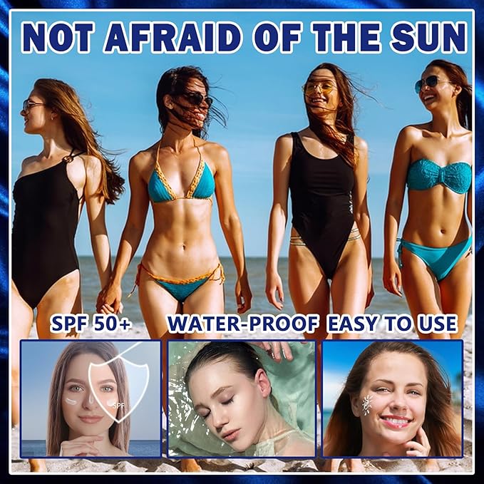Sun Stick,Watery Sunscreen Stick for Face,Matte Long Lasting Non-Greasy SPF 50+Sunstick (2 Pcs)