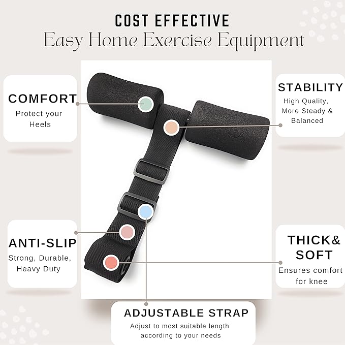 Nordic Hamstring Curl Strap with Knee Pad -