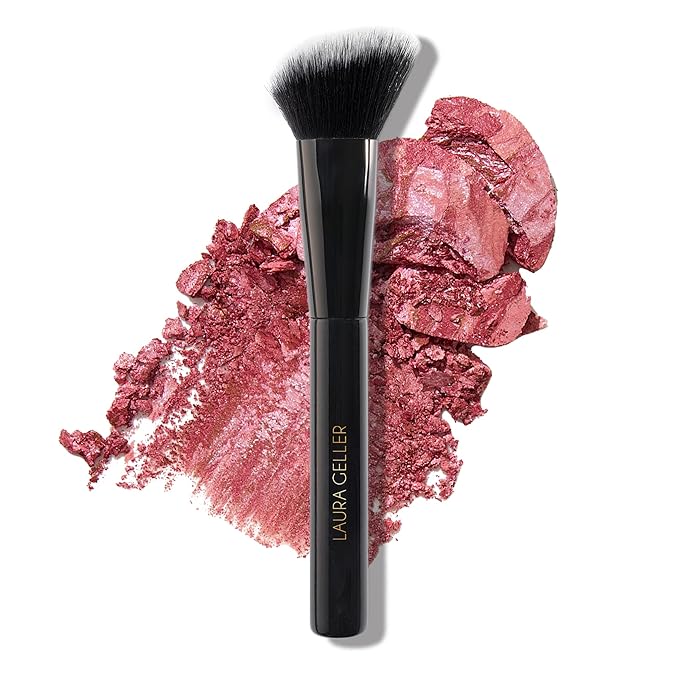 LAURA GELLER NEW YORK Baked Blush-n-Brighten Marbleized Blush + Angled Brush (04 Ethereal Rose, 47mm)