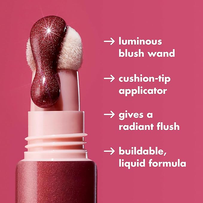 e.l.f. Halo Glow Blush Beauty Wand, Liquid Blush Cruelty-free, Candlelit