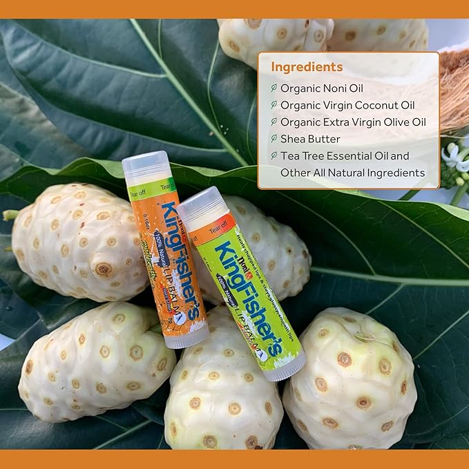 Kingfisher’s Noni Lip Balm, 2-Pack, 100%