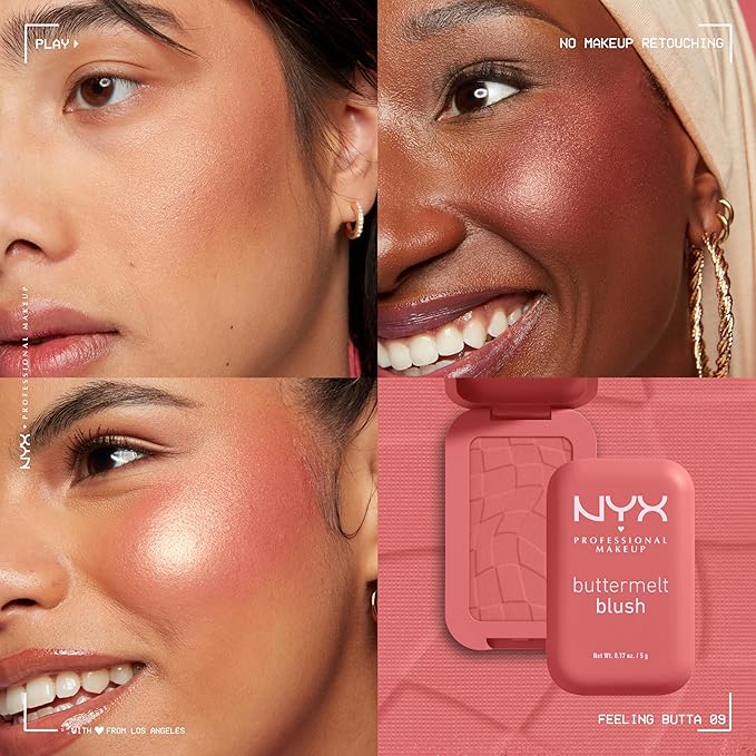 NYX PROFESSIONAL MAKEUP Buttermelt Powder Blush, Fade and Feeling Butta