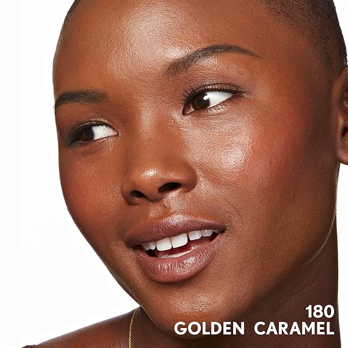 COVERGIRL Clean Invisible Foundation Makeup, Dewy & Glowy Natural Finish, Buildable Coverage, Skin-Like Smooth Look, Vegan, Golden Caramel, 1oz