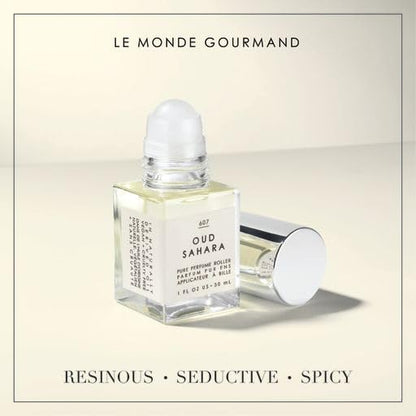 Le Monde Gourmand Oud Sahara Perfume Oil - 1 fl oz (30ml) - Seductive, Spicy with Vanilla, Amber and Bergamot Fragrance Notes