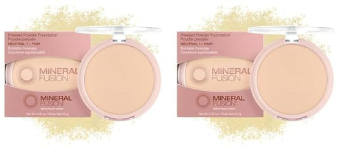 Mineral Fusion Pressed Powder Foundation, Neutral 1-0.32oz ea (Pack of 2)