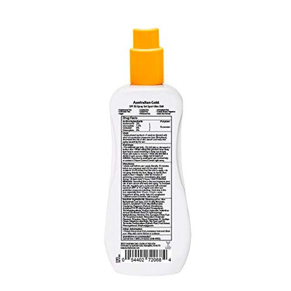 Australian Gold Extreme Sport Spray Gel Sunscreen SPF 30, 8 Ounce | Broad Spectrum | Sweat & Water Resistant | Non-Greasy | Oxybenzone Free | Cruelty Free