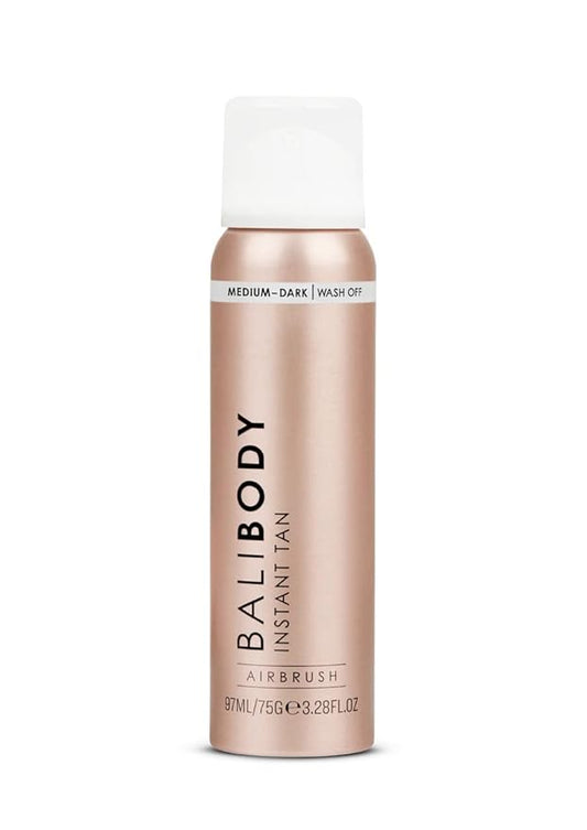Bali Body Instant Tan Medium-Dark | Skin Perfecting Aerated Spray, Instantly Flawless Airbrushed Bronzed Finish | Soothing for All Skin Types | Vegan, Cruelty Free, Australian Made (97 ml/3.28 fl oz)
