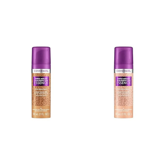 Covergirl Simply Ageless Skin Perfector Essence Foundation Bundle Light-Medium, Each 1oz