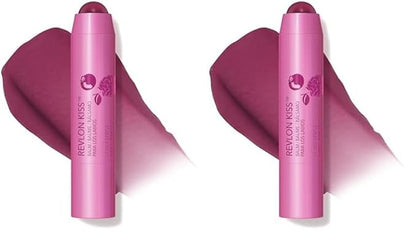 Revlon Lip Balm, Kiss Tinted Lip Balm, Face Makeup with Lasting Hydration, SPF 20, Infused with Natural Fruit Oils, 035 Berry Burst, 0.09 Oz (Pack of 2)