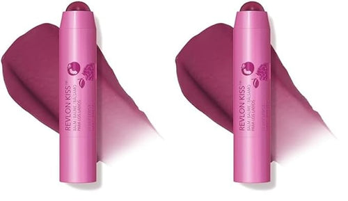 Revlon Lip Balm, Kiss Tinted Lip Balm, Face Makeup with Lasting Hydration, SPF 20, Infused with Natural Fruit Oils, 035 Berry Burst, 0.09 Oz (Pack of 2)