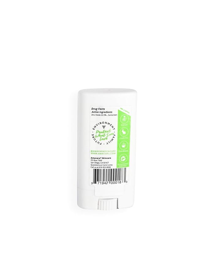 Mineral Transparent Sunscreen Face Stick SPF 50, Reef Safe Sunblock, 22.5% Zinc Oxide Waterproof Sun Screen, Broad Spectrum, Safe for Kids and Sensitive Skin, Vegan, Cruelty Free, 0.6oz