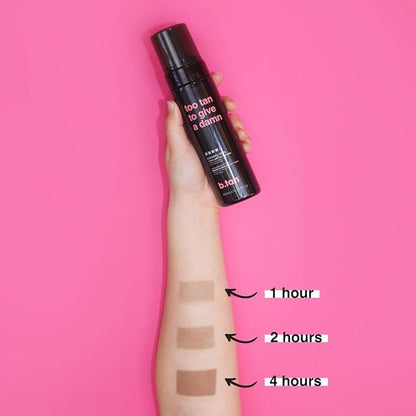 b.tan Ultra Dark Self Tanner Mousse | Too Tan - Best, 1 Hour Express Sunless Tanning Foam, Gold Bronzing Glow, No Fake Tan Smell, Face & Body, Vegan, Cruelty & Paraben Free, 6.7 Fl Oz