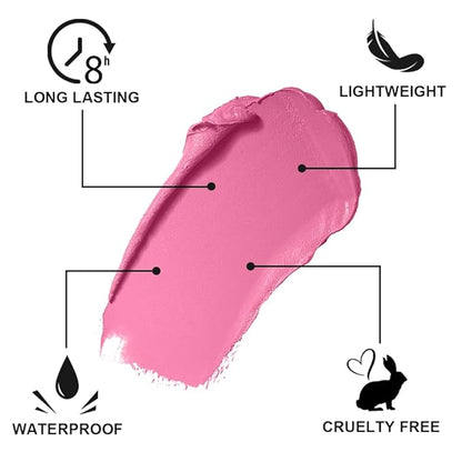 Blush Stick, Multi-use Blush Stick for Cheeks, Eyes, Lips, Silky Creamy Face Stick for Old Women & Mature Skin, Blendable and Buildable Color, Long Lasting Waterproof Non-greasy Formula (#11, Blush)