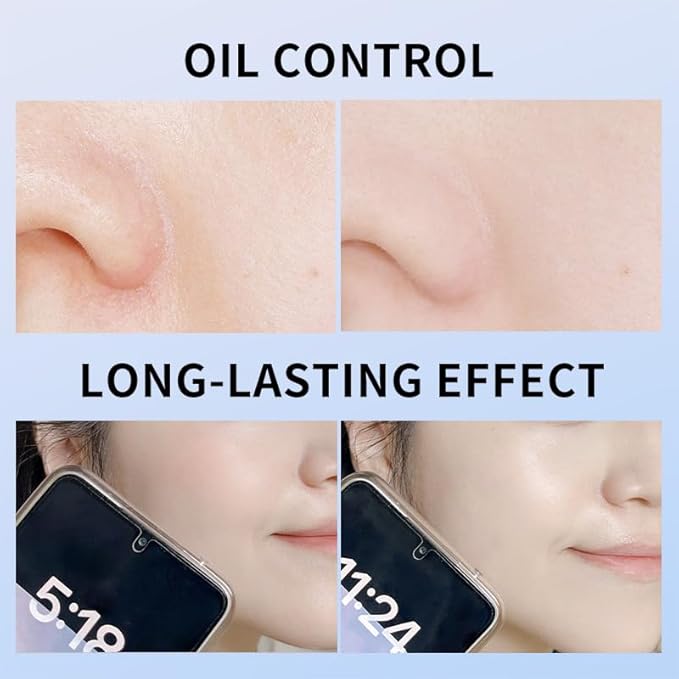 Oil Control Face Pressed Powder, Matte and Smooth White, ) 0.35Oz