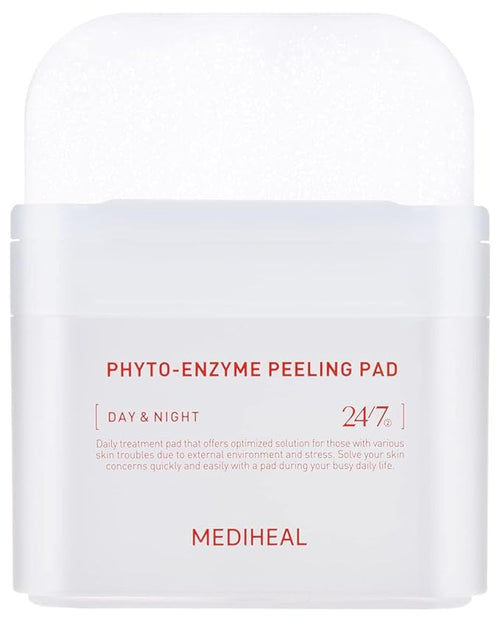 MEDIHEAL Phyto Enzyme Peeling Gauze Pads - Vegan Face Resurfacing Pore Tightening with LHA & Papaya Enzymes - Exfoliating Pads, 90