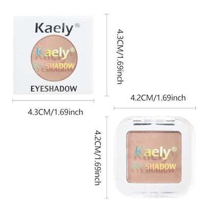 Kaely Pressed Single Eyeshadow Makeup, Nude Pink Matte Highly Pigmented Monochrome Eye Shadow Palette, Waterproof Neutral Powde Mini Eyeshadow, sombras para ojos, Lightweight Blendable, 19