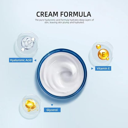 Hydro Boost Hyaluronic Acid Moisturizing Cream, Oil-Free, Suitable for Facial Moisturizers on Dry Skin ， Long Iasting Hydro Boost Moisturizing Cream-1.76Oz (white)