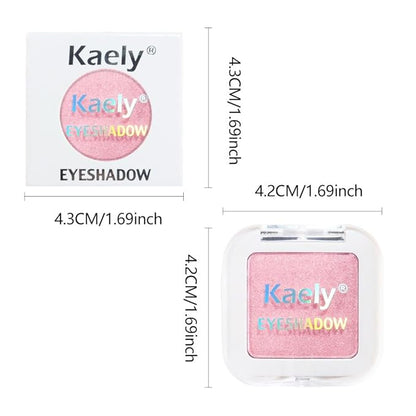 Kaely Pressed Single Eyeshadow Makeup, Pink Shimmer Highly Pigmented Monochrome Eye Shadow Palette, Waterproof Neutral Powde Mini Eyeshadow, sombras para ojos, Lightweight Blendable, 11