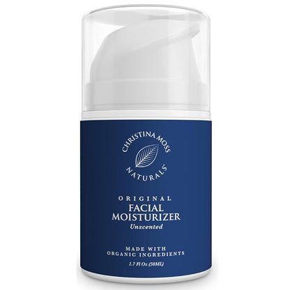 Christina Moss Naturals Unscented Moisturizer, Natural and Organic Ingredients, Gentle, No Toxic Chemicals
