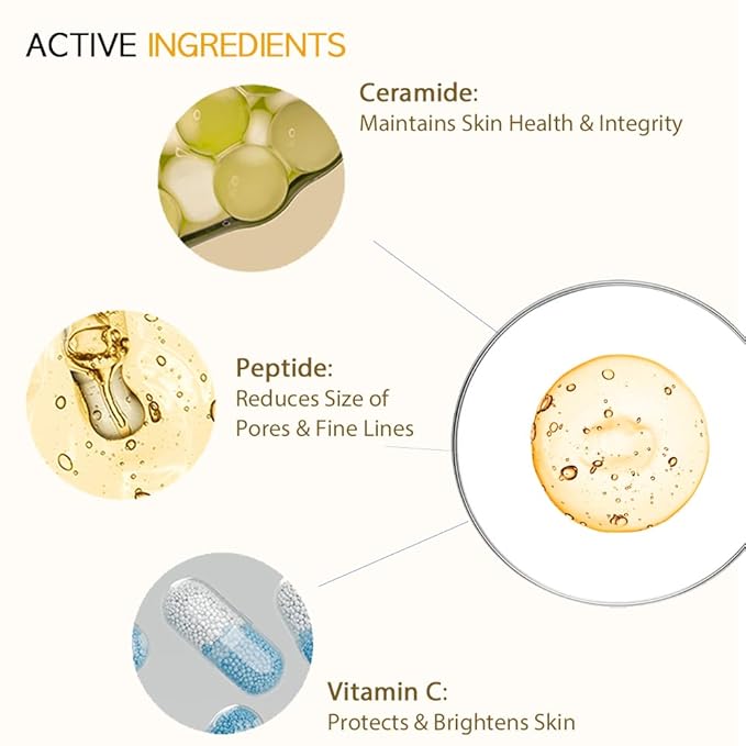 Ceramide Brightening Sheet Mask For Face, Moisturizing, Anti Vegan 10EA