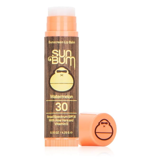 Sun Bum SPF 30 Sunscreen Lip Balm | Vegan and Cruelty Free Broad Spectrum UVA/UVB Lip Care with Aloe and Vitamin E for Moisturized Lips | Watermelon Flavor |.15 oz