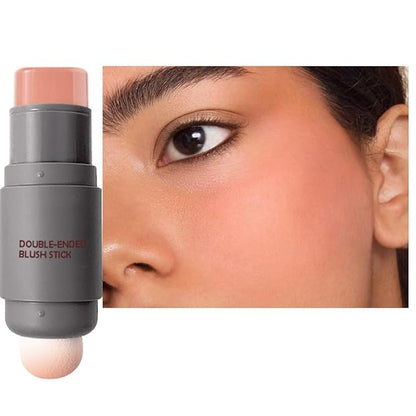 Cream to Powder Blush Stick, High Impact Color, Moisturizing Face Makeup (02#, 1 Count (Pack of 1))