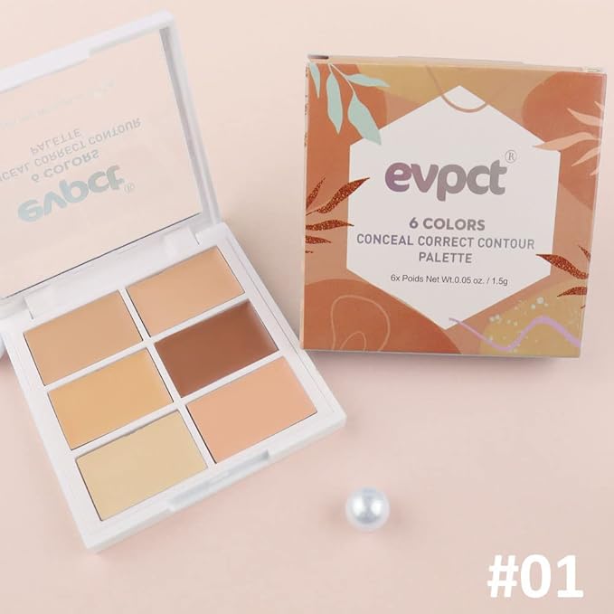 evpct 6 Colors Conceal Correct Cream Contour Makeup Covers redness